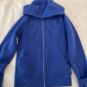Blue Lululemon Scuba Hoodie, Size 6